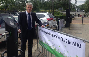 Free electric vehicle parking space for thousands in Milton Keynes