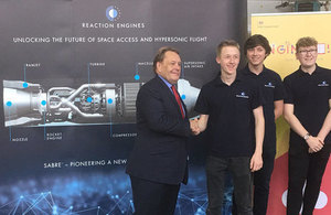 Transport Minister visits Reaction Engines to see space sector technology